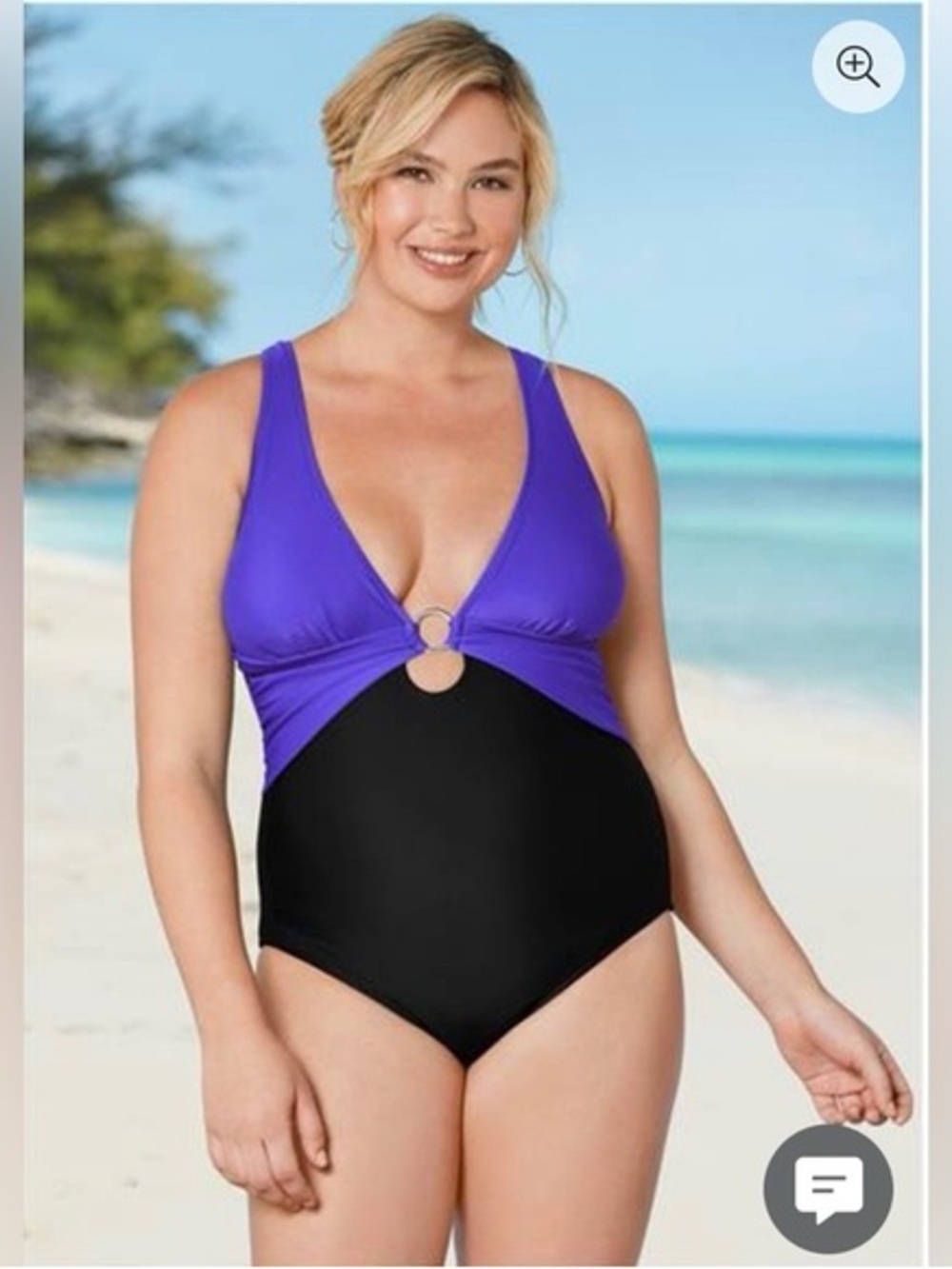 Blue Purple and Black Swimsuit NWOT
